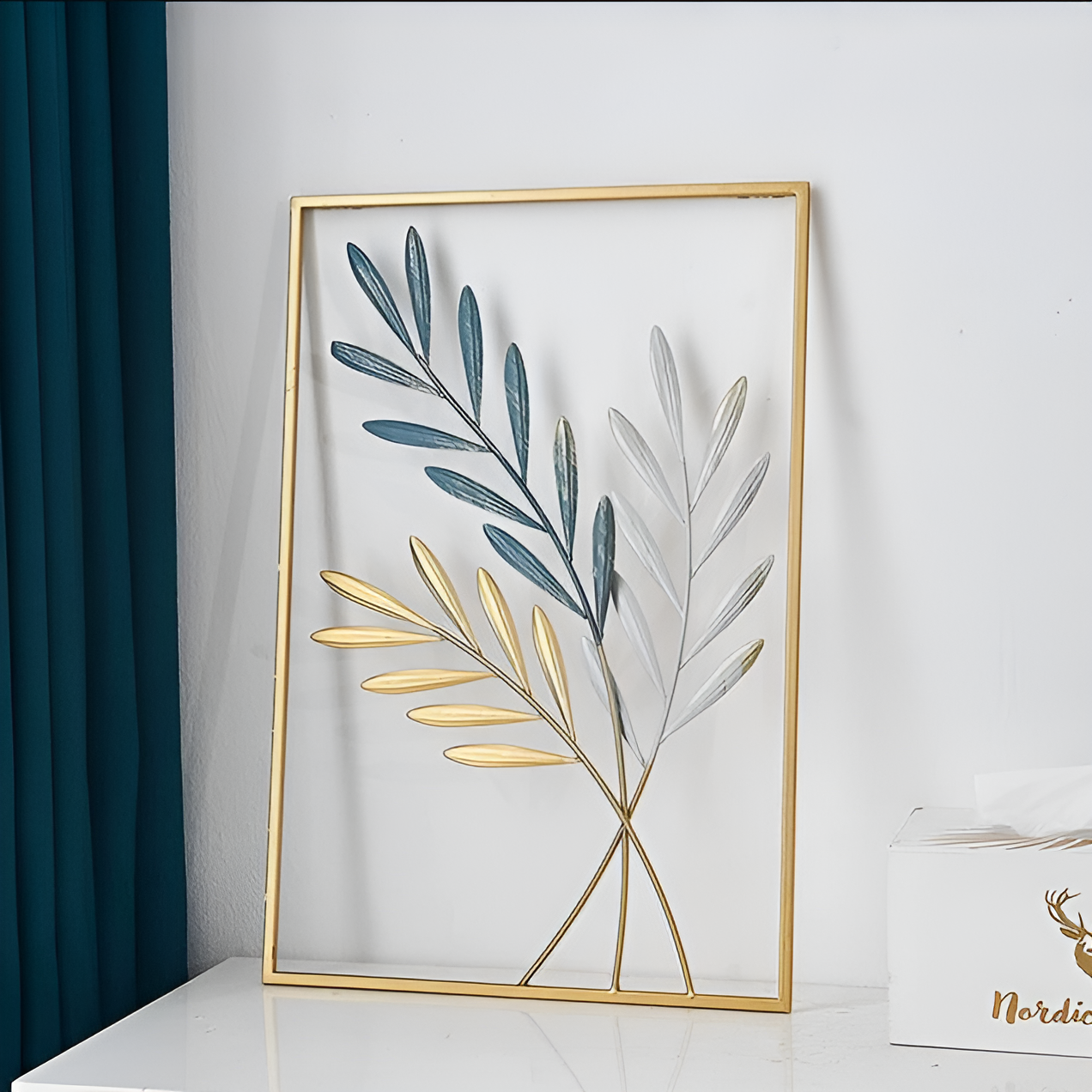 Leafy Luxe – Nordic-Inspired Metal Leaf Wall Art for Modern Interiors