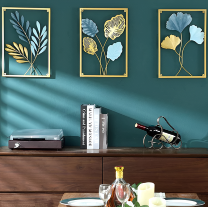 Leafy Luxe – Nordic-Inspired Metal Leaf Wall Art for Modern Interiors