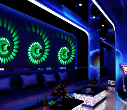 LuminBlast LED Wall Light – Colourful Spiral Cylinder Wall Lamp for Modern Indoor Lighting