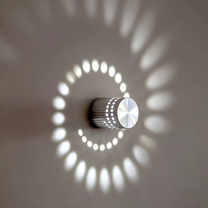 LuminBlast LED Wall Light – Colourful Spiral Cylinder Wall Lamp for Modern Indoor Lighting