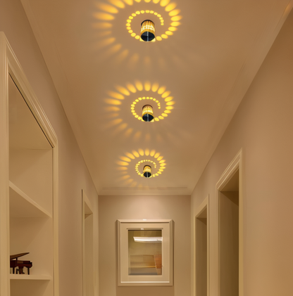 LuminBlast LED Wall Light – Colourful Spiral Cylinder Wall Lamp for Modern Indoor Lighting