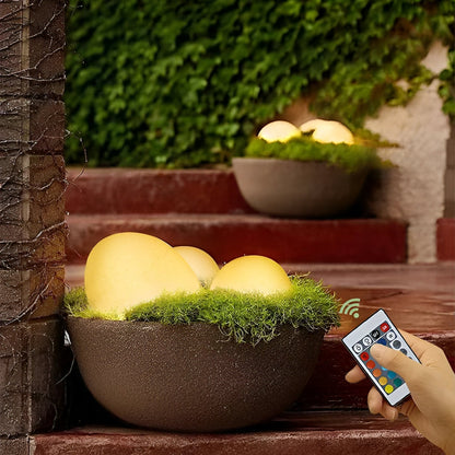 PebbleLED Garden Stone Lights – Solar-Powered Outdoor Lighting with Remote Control | IP65 Waterproof