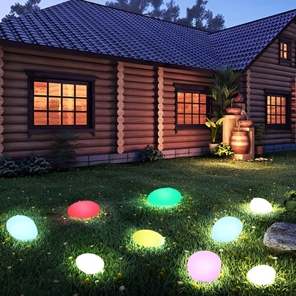 PebbleLED Garden Stone Lights – Solar-Powered Outdoor Lighting with Remote Control | IP65 Waterproof