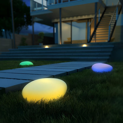 PebbleLED Garden Stone Lights – Solar-Powered Outdoor Lighting with Remote Control | IP65 Waterproof