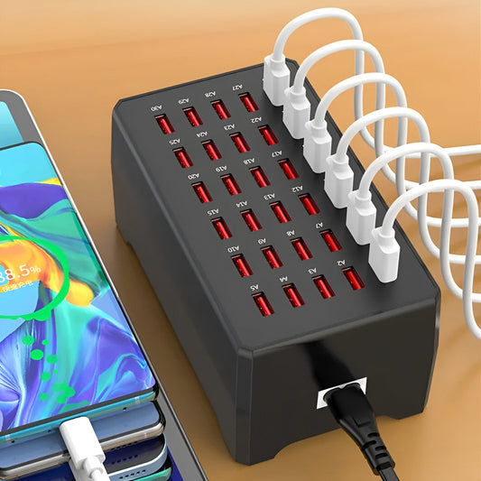 PowerPort Pro – Universal Multi-USB Charging Station with 30 Ports (150W Output)