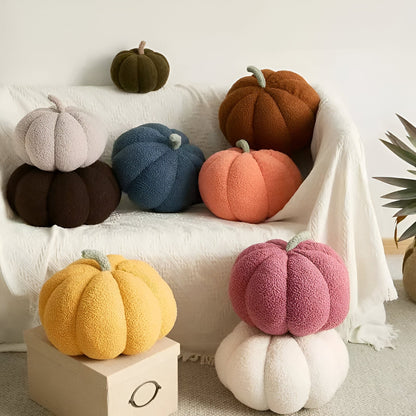 Plush Textured Pumpkin Cushion – Soft Decorative Pillow for Cozy Interiors