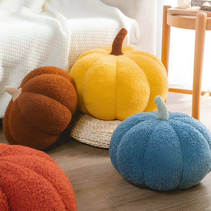 Plush Textured Pumpkin Cushion – Soft Decorative Pillow for Cozy Interiors