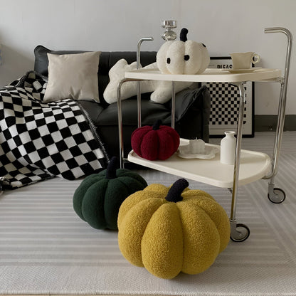 Plush Textured Pumpkin Cushion – Soft Decorative Pillow for Cozy Interiors