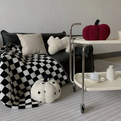 Plush Textured Pumpkin Cushion – Soft Decorative Pillow for Cozy Interiors