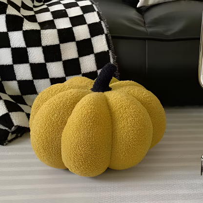 Plush Textured Pumpkin Cushion – Soft Decorative Pillow for Cozy Interiors