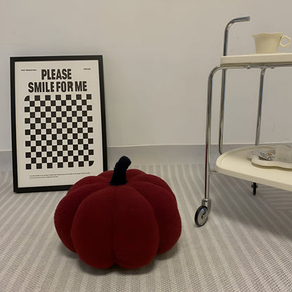 Plush Textured Pumpkin Cushion – Soft Decorative Pillow for Cozy Interiors