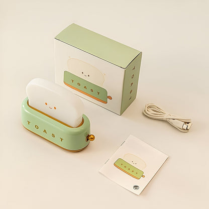 TinyToast Table Lamp – Portable Toaster-Shaped Night Light with Dimmable LED & USB Port