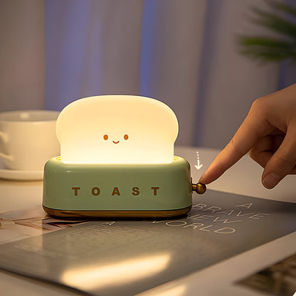 TinyToast Table Lamp – Portable Toaster-Shaped Night Light with Dimmable LED & USB Port