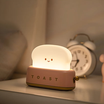 TinyToast Table Lamp – Portable Toaster-Shaped Night Light with Dimmable LED & USB Port