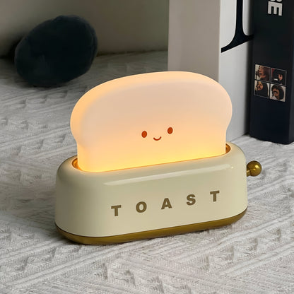 TinyToast Table Lamp – Portable Toaster-Shaped Night Light with Dimmable LED & USB Port