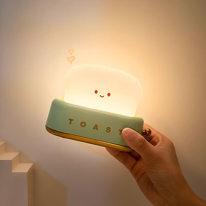 TinyToast Table Lamp – Portable Toaster-Shaped Night Light with Dimmable LED & USB Port