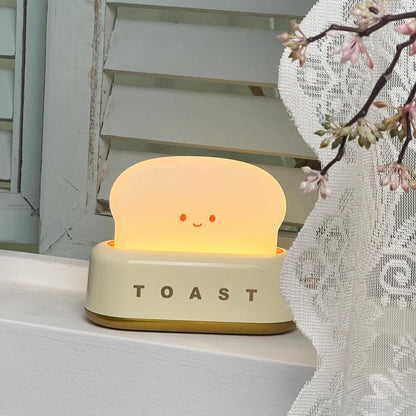 TinyToast Table Lamp – Portable Toaster-Shaped Night Light with Dimmable LED & USB Port