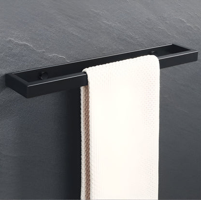 Uni-Black Stainless Steel Towel Rail – Matte Black Wall-Mounted Bathroom & Kitchen Holder