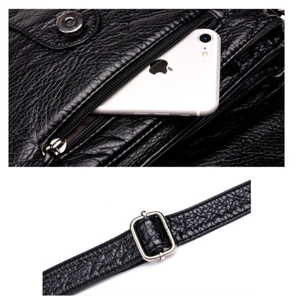 Luna Elegant Genuine Leather Shoulder Bag – Stylish Women's Crossbody Handbag with Tassel Detail