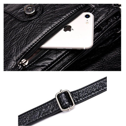 Luna Elegant Genuine Leather Shoulder Bag – Stylish Women's Crossbody Handbag with Tassel Detail