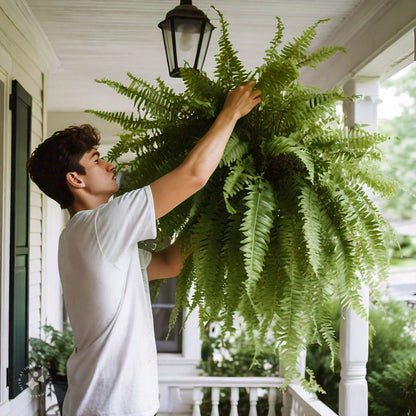 UV-Resistant Lifelike Artificial Boston Fern – Perfect for Outdoor Décor