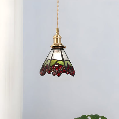 IllumaStyle Japanese Pendant Light – Retro Geometric Copper & Glass Hanging Lamp