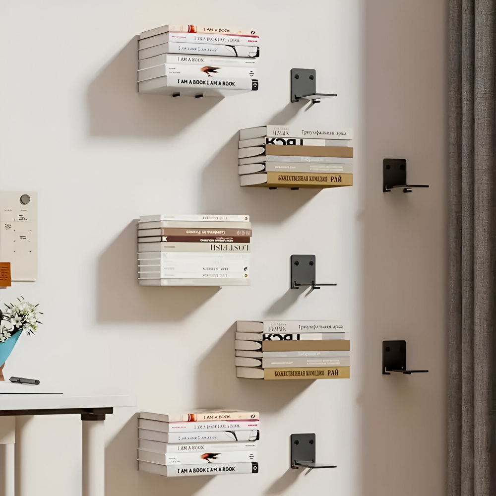 Invisible Floating Bookshelves – Wall-Mounted Book Organisers & Stylish Space-Saving Wall Racks