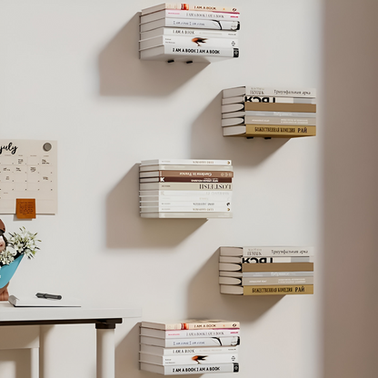 Invisible Floating Bookshelves – Wall-Mounted Book Organisers & Stylish Space-Saving Wall Racks
