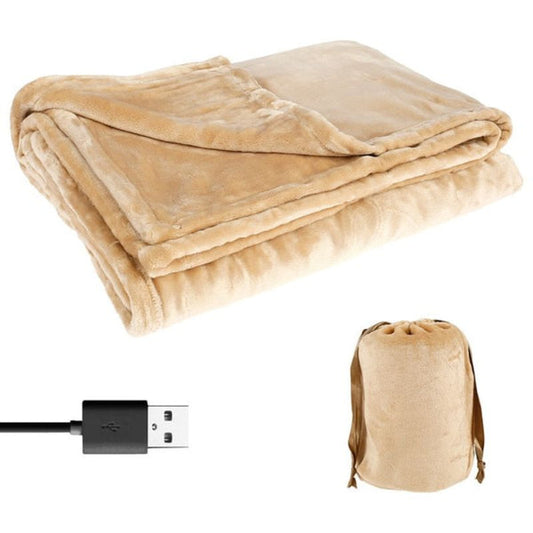 Cordless Electric Heated Blanket | USB Rechargeable Flannel Heating Throw