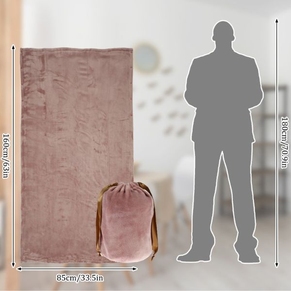 Cordless Electric Heated Blanket | USB Rechargeable Flannel Heating Throw