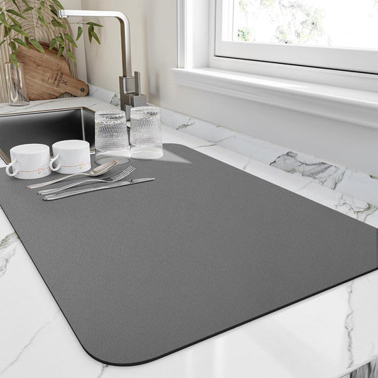 Quick-Dry Kitchen Draining Mat – Ultra Absorbent & Hygienic Diatomite Dish Mat