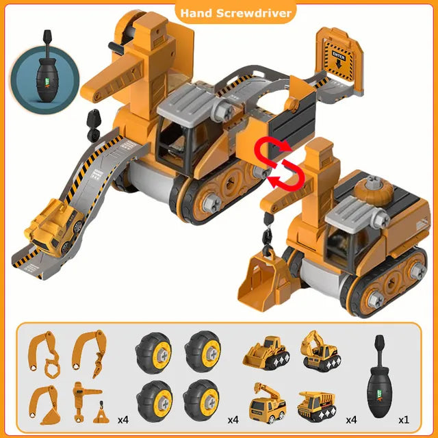 Constructo Build & Play Vehicle Set – Educational Construction Toy for Kids (120+ Pieces)