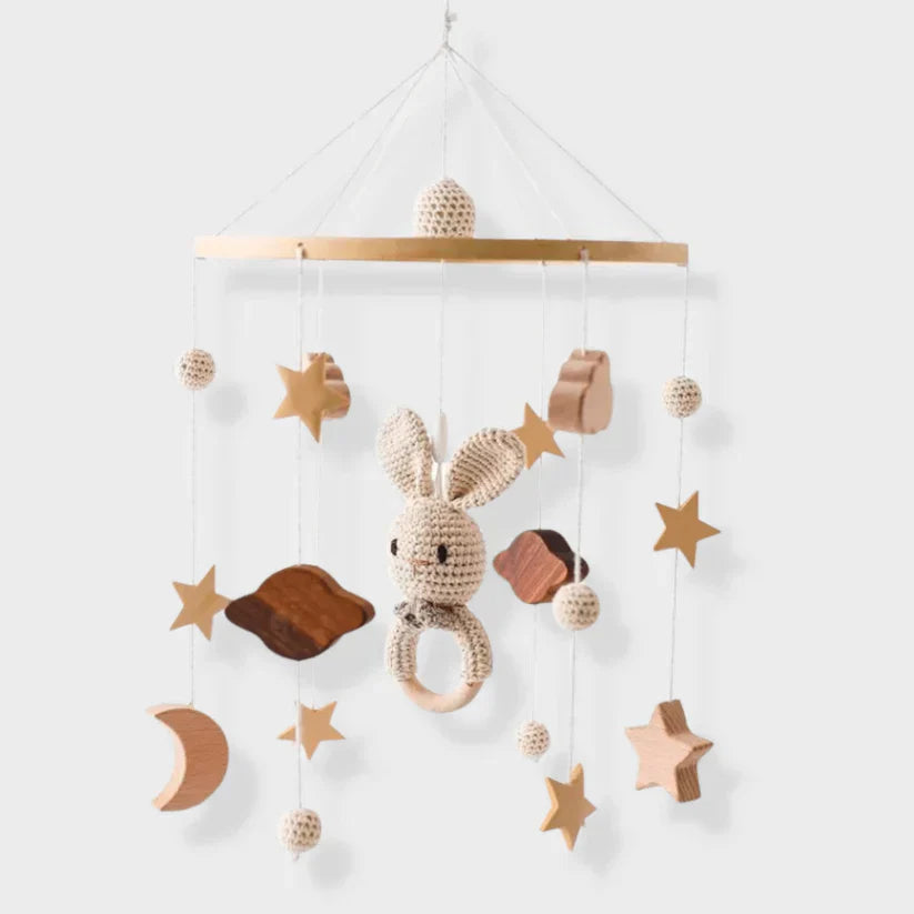 SkyWhirl –  Soothing Wooden Baby Mobile Without Battery | for Baby