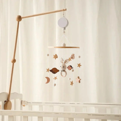 SkyWhirl –  Soothing Wooden Baby Mobile Without Battery | for Baby