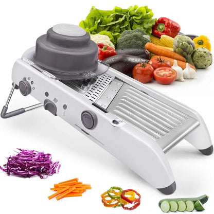 Professional Mandoline Vegetable Slicer – Adjustable 304 Stainless Steel Blades for Precision Cutting