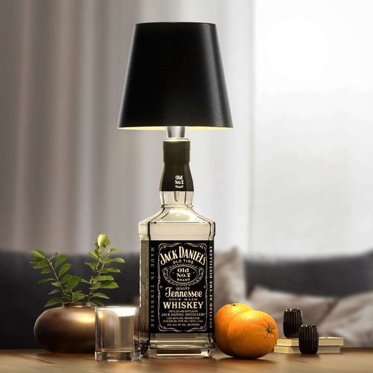 EcoGlow - Stylish LED Bottle Lamp for Sustainable Interior Design