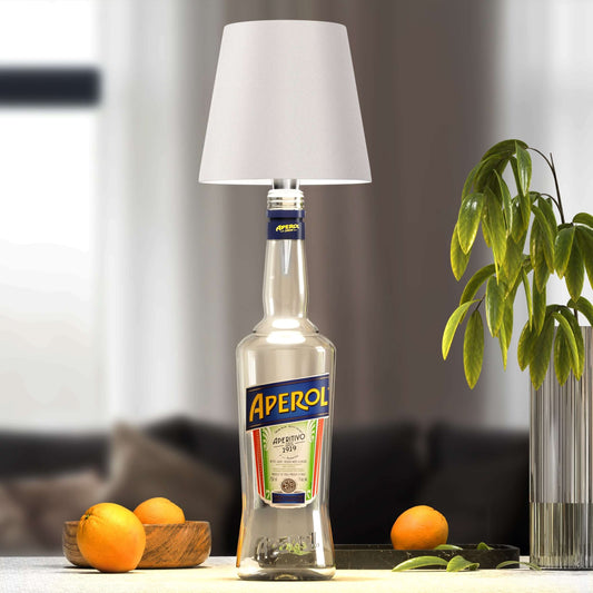 EcoGlow - Stylish LED Bottle Lamp for Sustainable Interior Design