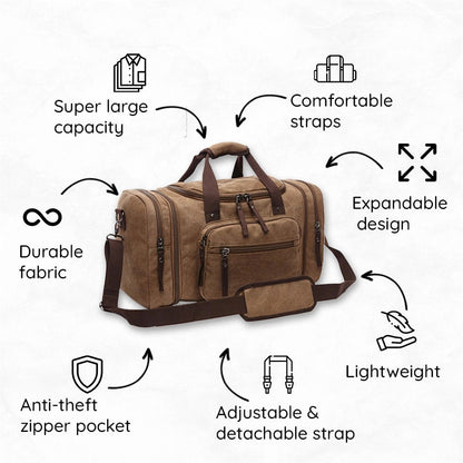 Large Capacity Canvas Travel Bag