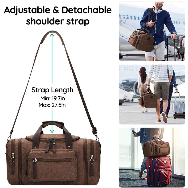 Large Capacity Canvas Travel Bag