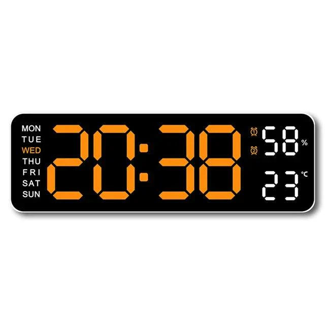 Large Digital Clock – Multifunctional LED Display with Temperature & Alarm