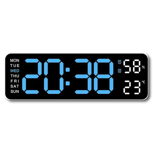 Large Digital Clock – Multifunctional LED Display with Temperature & Alarm