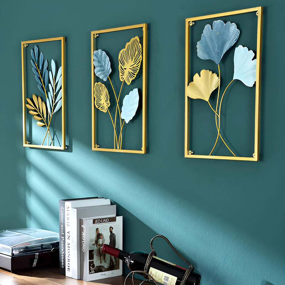 Leafy Luxe – Nordic-Inspired Metal Leaf Wall Art for Modern Interiors