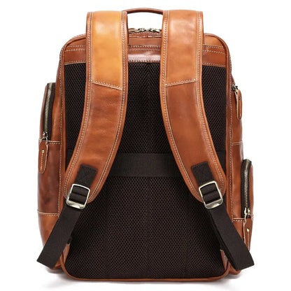Seattle Leather Backpack – Zipper Design for Business, Travel & Everyday Use