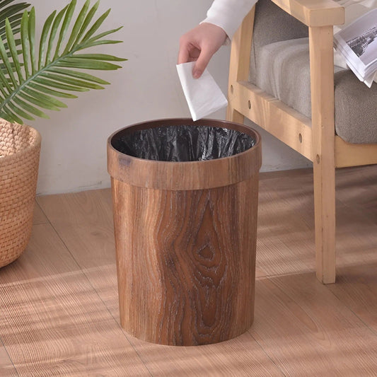 LignoBin – Scandinavian Style Wooden-Effect Waste Bin (8L)