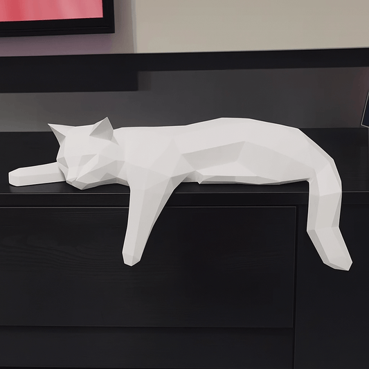 GeoCat – Abstract Cat Sculpture Modern & Elegant Home Décor