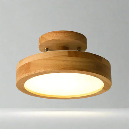 Lumaire Scandinavian LED Ceiling Light – Wooden Finish
