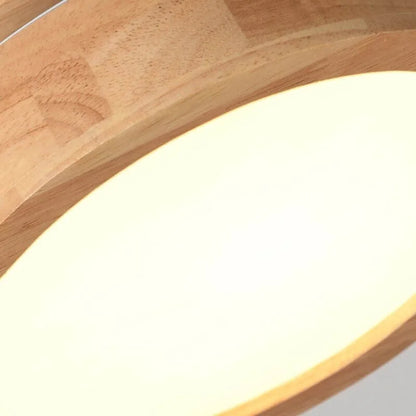 Lumaire Scandinavian LED Ceiling Light – Wooden Finish