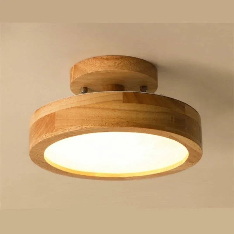 Lumaire Scandinavian LED Ceiling Light – Wooden Finish