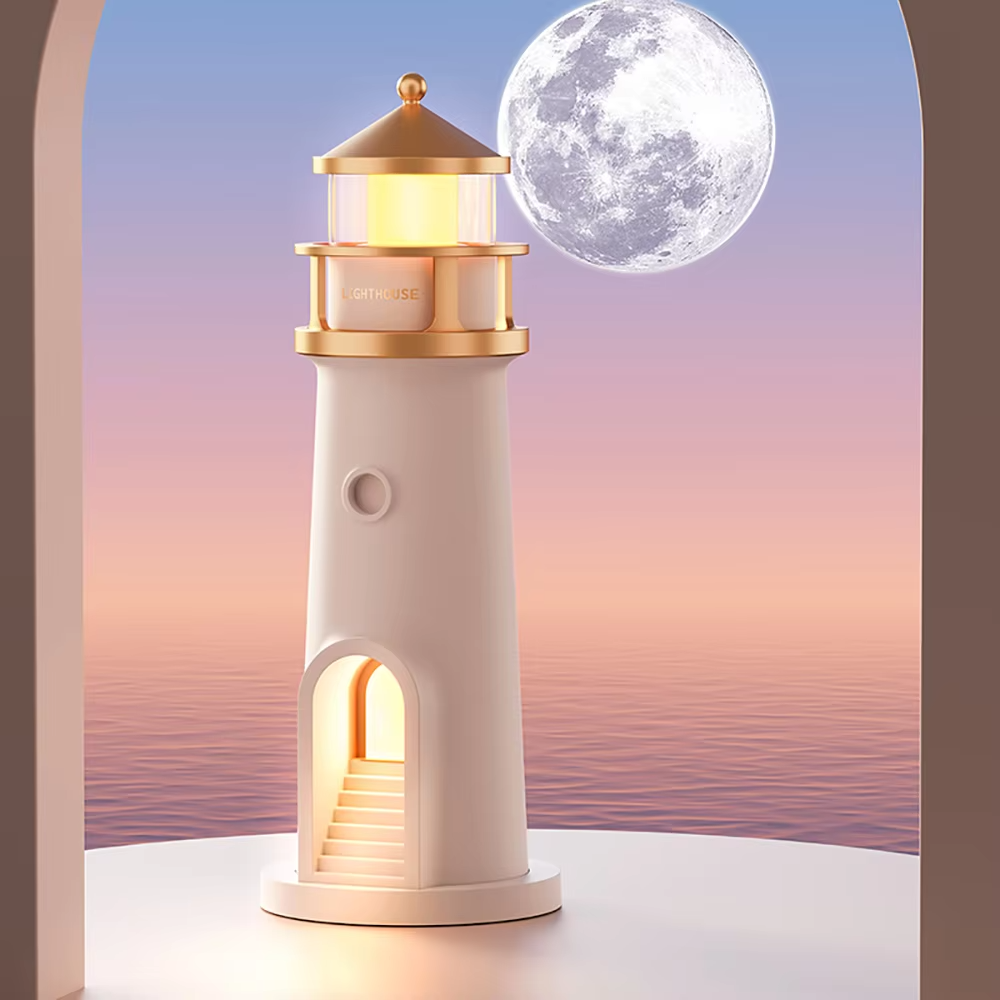 Lunara – LED Table Lamp with Moon Projection & Built-In Bluetooth Speaker