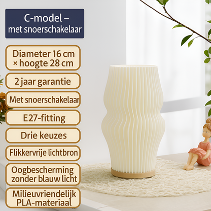 LunaSwirl | Luxury Modern Swirl LED Table Lamp – Elegant Ambient Lighting